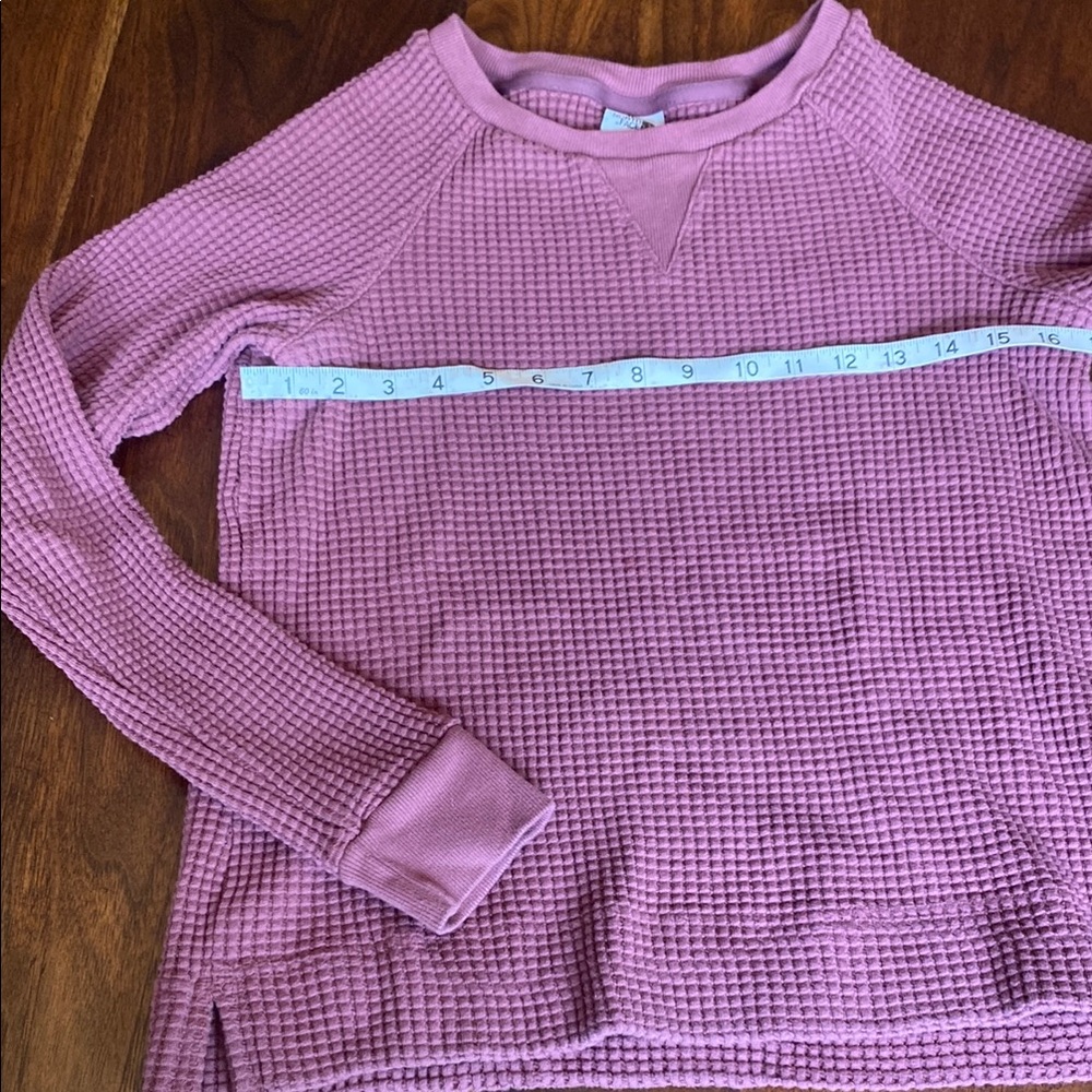 The North Face Women's Long Sleeve waffle Top - Purple